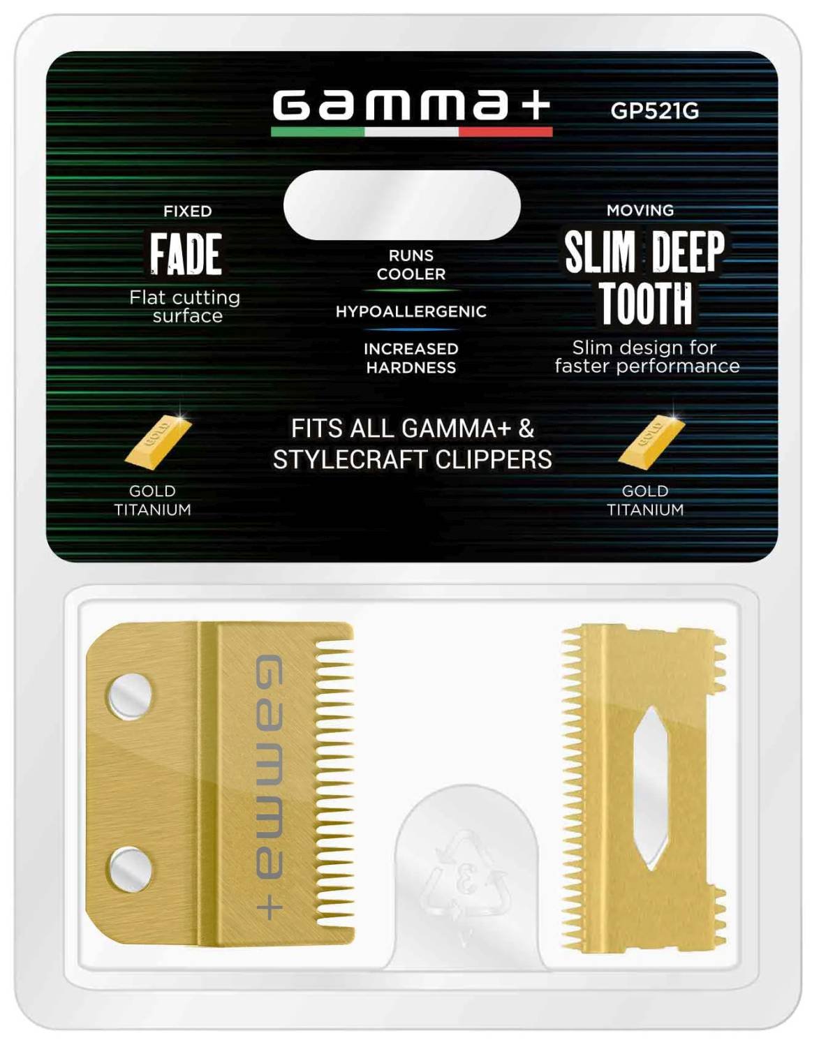 GAMMA+ BLADE FADE SLIM TOOTH [GOLD]