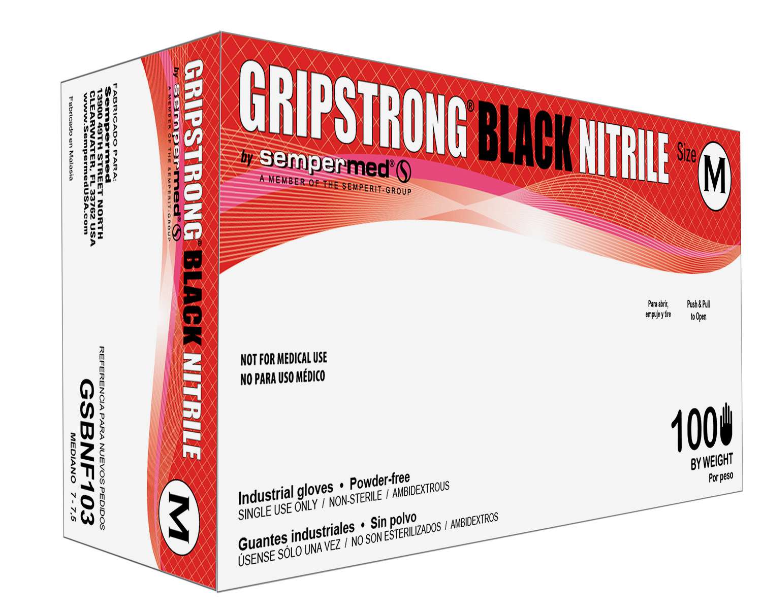 SEMPER NITRILE BLACK GLOVE [MEDIUM]