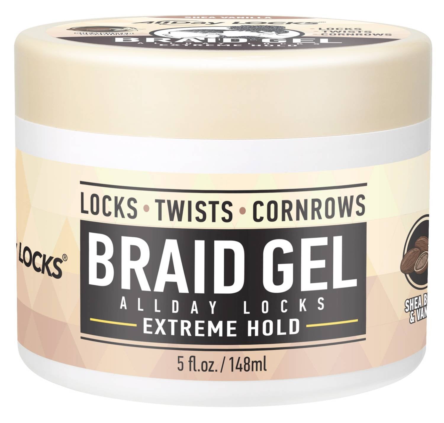 ALLDAY LOCKS BRAID GEL [SHEA VANILLA] 5 OZ