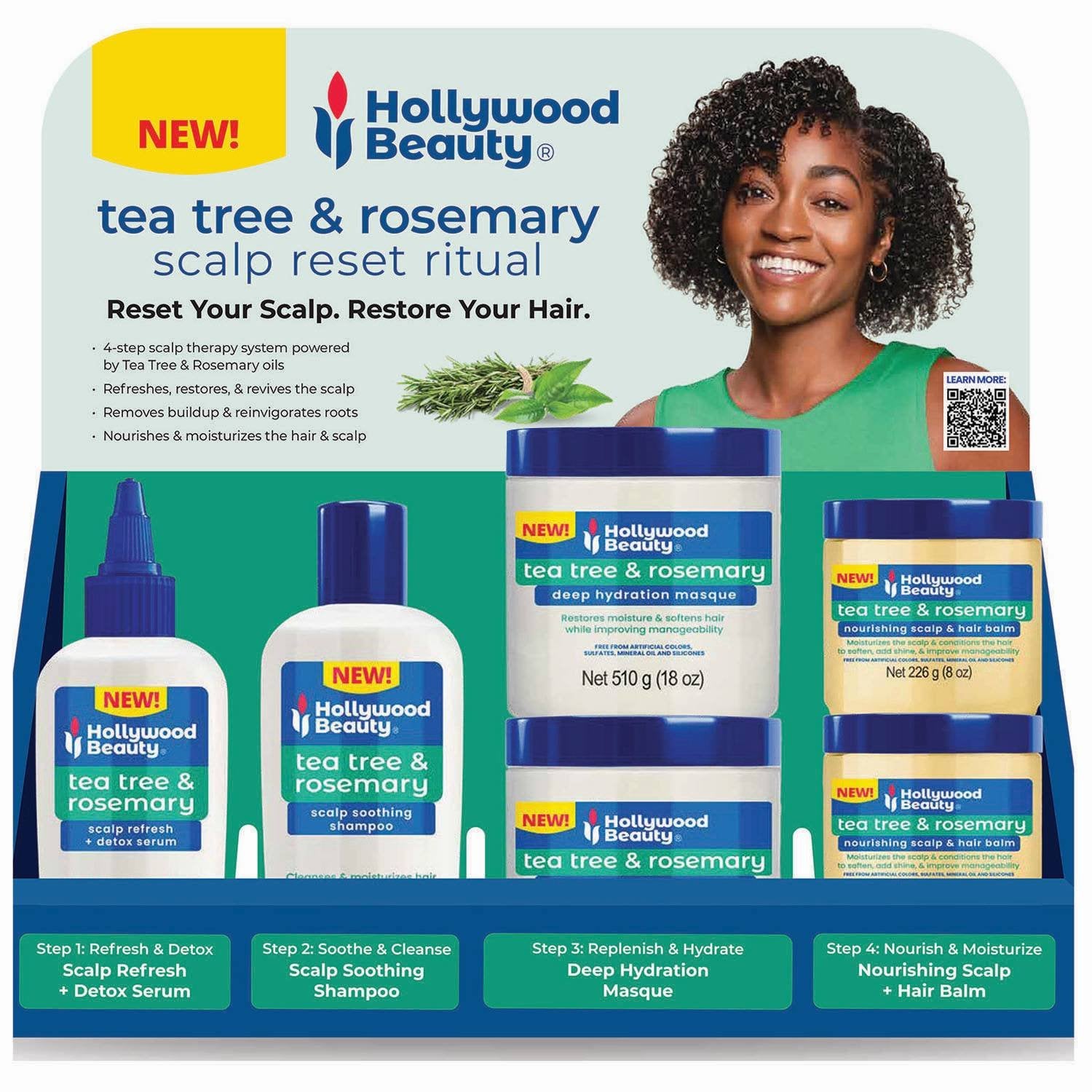 HOLLYWOOD TEA TREE/ROSEMARY 16 PC DP