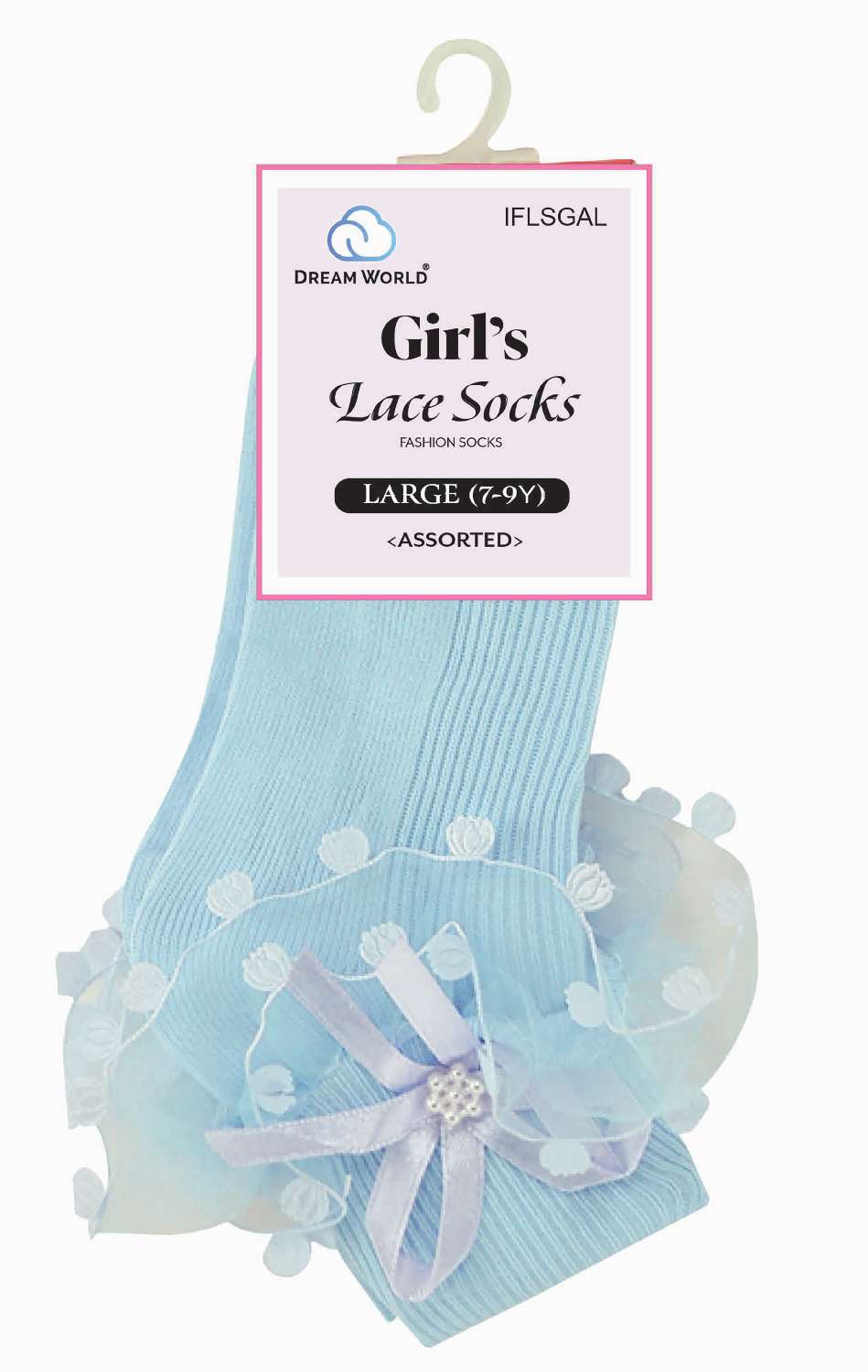 DREAM SOCKS LACE GIRL L(7-9)