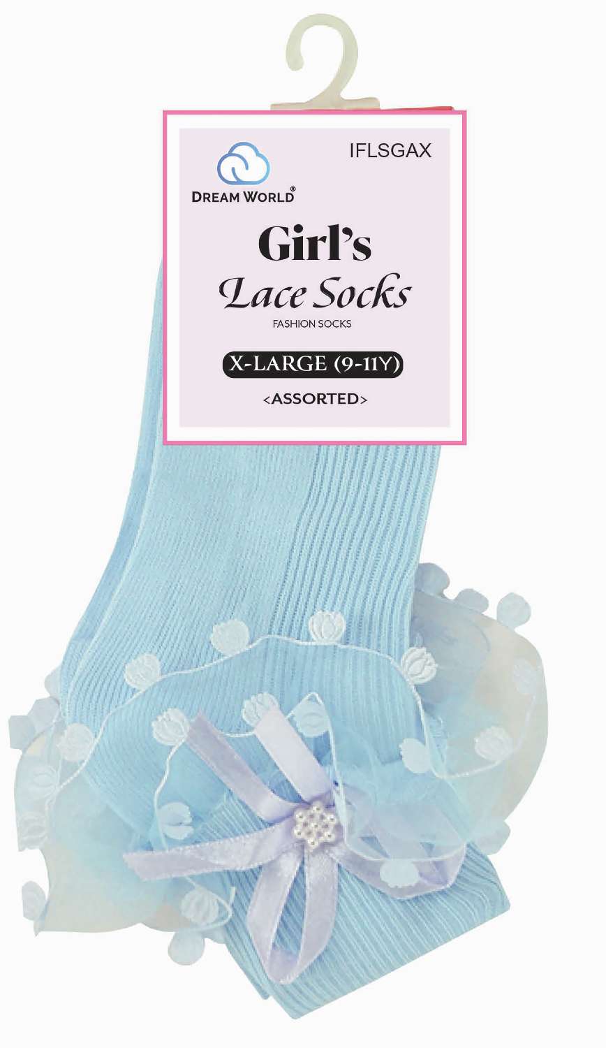 DREAM SOCKS LACE GIRL XL(9-11)