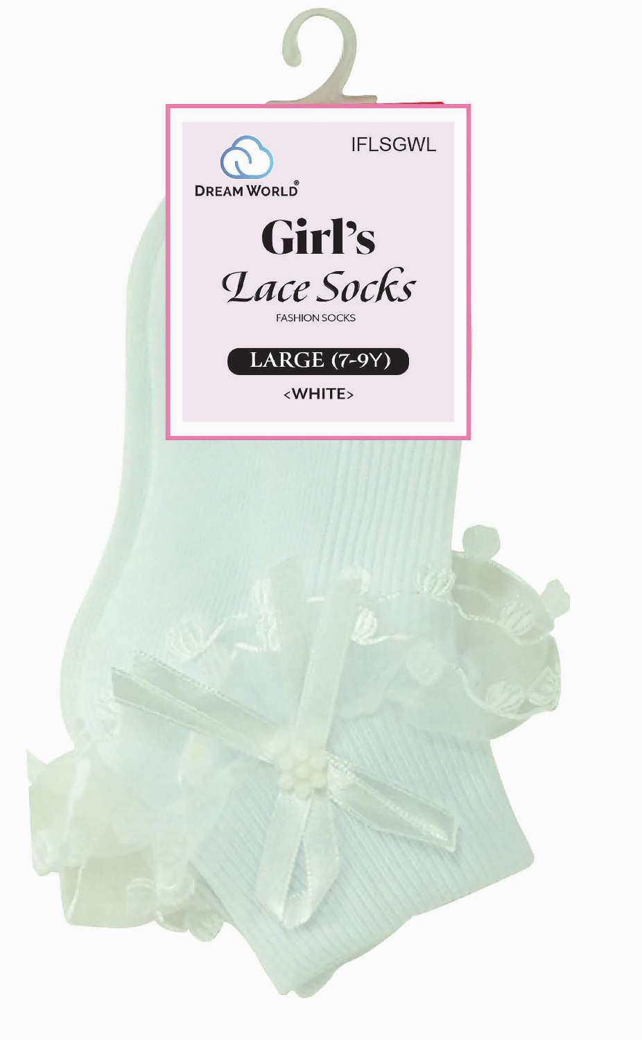 DREAM SOCKS LACE GIRL L(7-9)