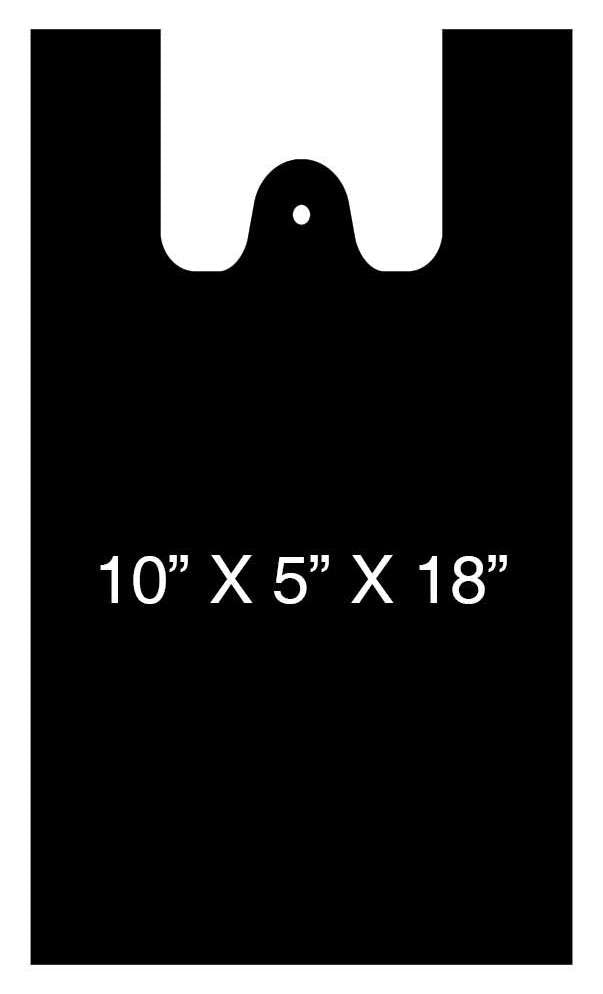 PLASTIC BAG BLACK-10X5X18-1000PC