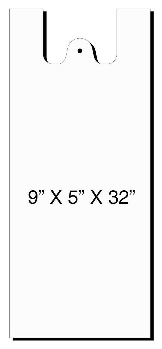 PLASTIC BAG WHITE-9X5X32-300PC