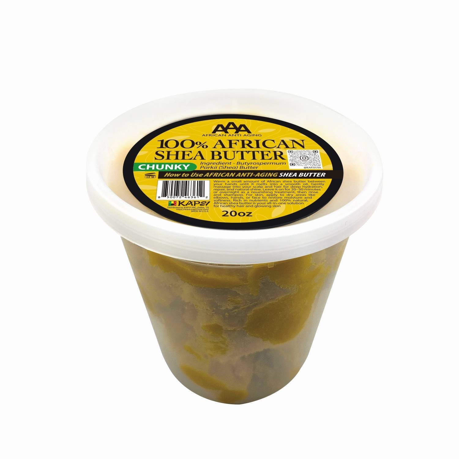 AAA AFRICAN SHEA BUTTER [CHUNKY] 20 OZ