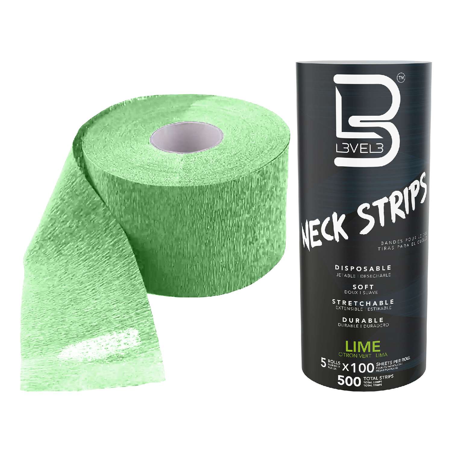L3VEL3 5 ROLLS NECK PAPER 100PC [GREEN]