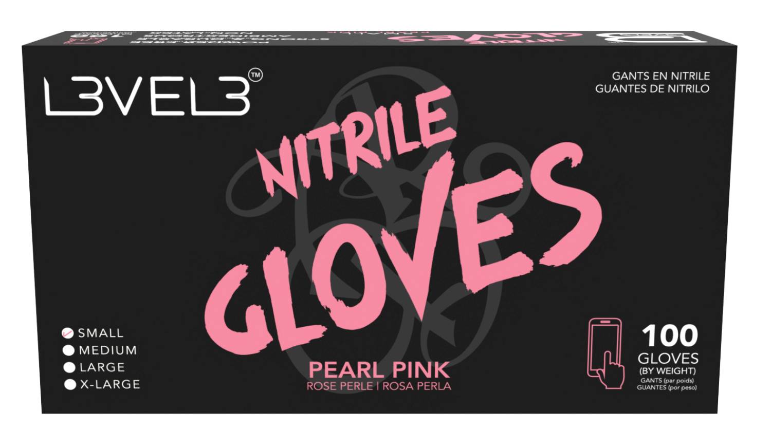LEVEL3 NITRILE GLOVES PINK [SMALL]