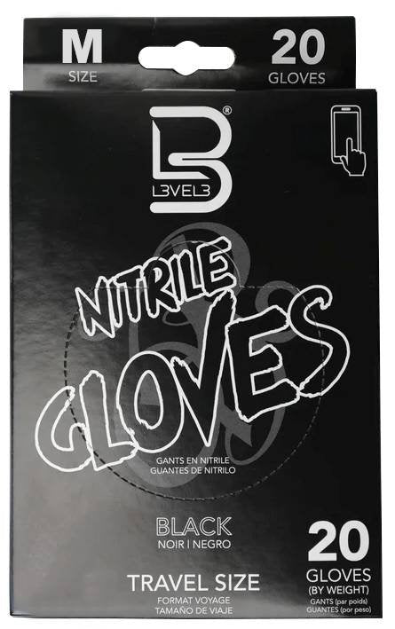 LEVEL3 NITRILE BLACK GLOVES [MEDIUM]