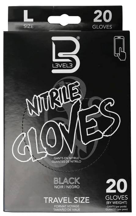 LEVEL3 NITRILE BLACK GLOVES [LARGE]