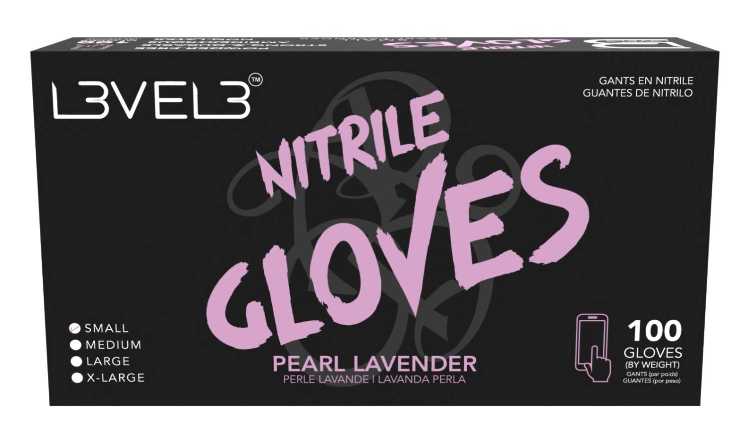 LEVEL3 NITRILE GLOVES LAVENDER [SMALL]