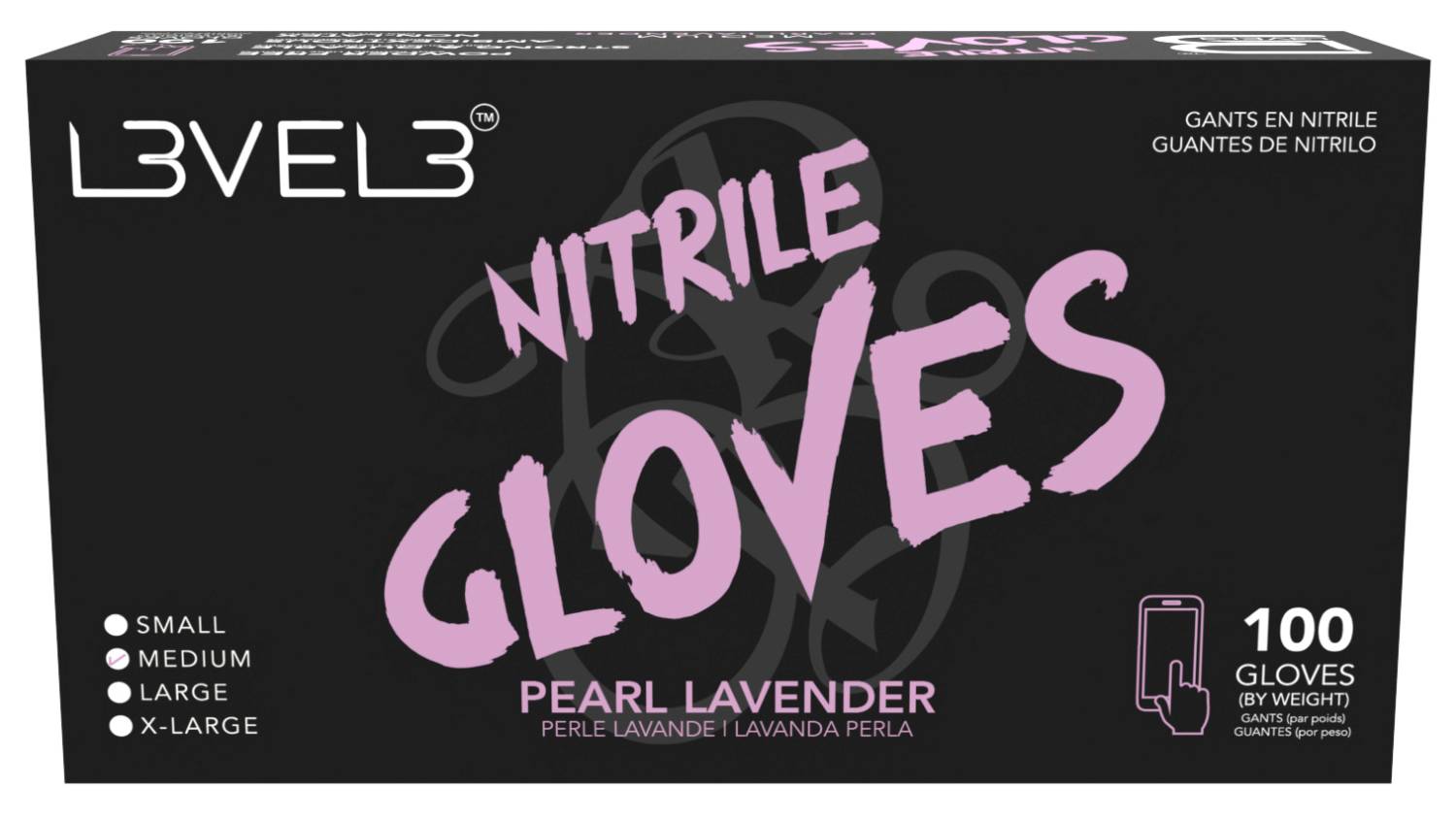 LEVEL3 NITRILE GLOVES LAVENDER [MEDIUM]
