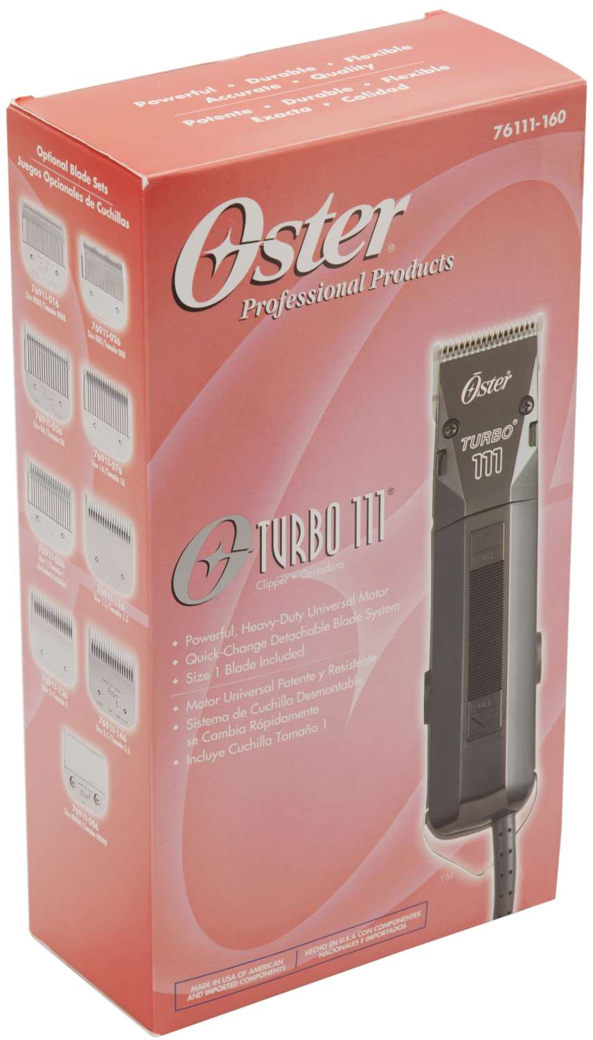 OSTER CLIPPER 111 TURBO W/2 BL