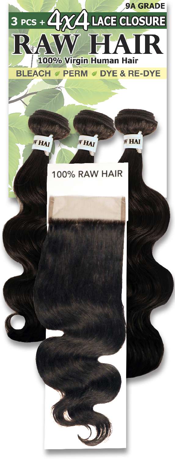 HH RAW HAIR 4PCS B/W 16-20-#NAT