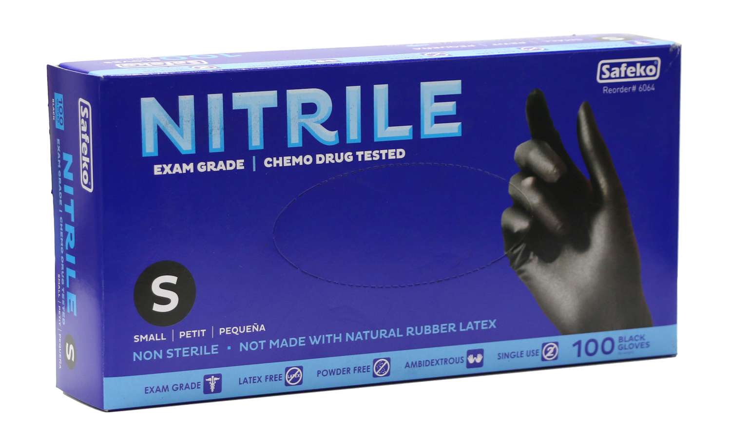 SAFEKO NITRILE BLACK GLOVE [SMALL]