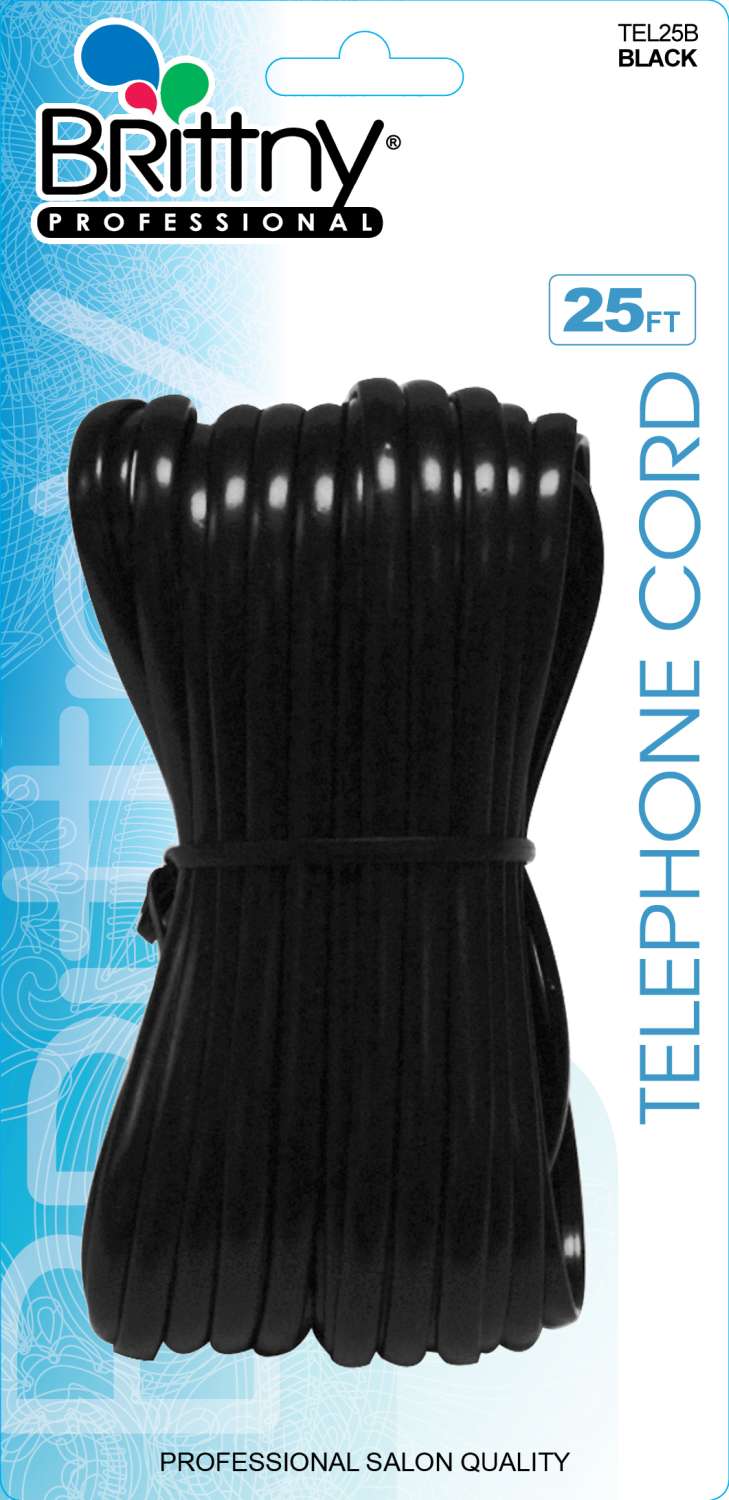 BR PHONE CORD 25FT [BLACK]
