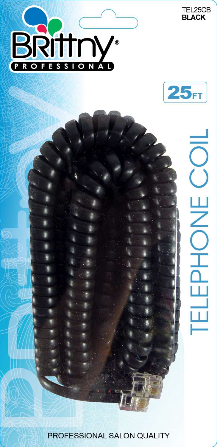 BR PHONE COIL 25FT [BLACK]