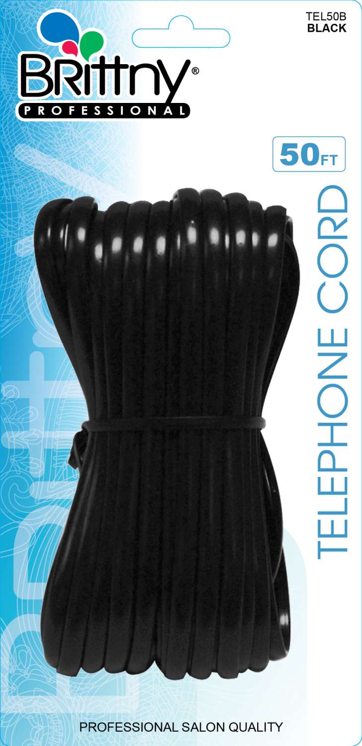 BR PHONE CORD 50FT [BLACK]