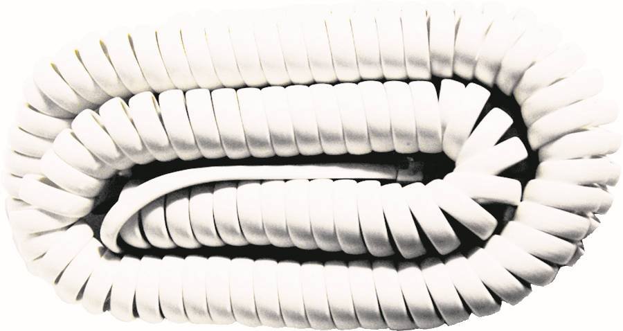 TELEPHONE COIL 50FT [WHITE]