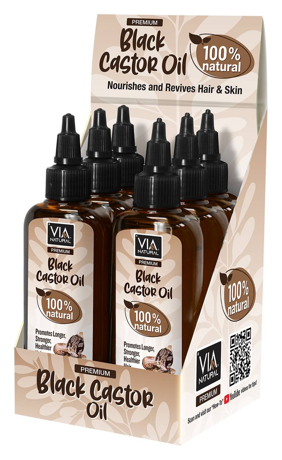 VIA NAT PREMIUM OIL BLK CASTOR OIL 3.5OZ
