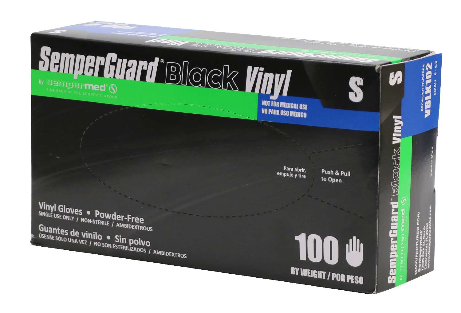 SEMPER VINYL P/FREE BLACK GLOVE [SMALL]