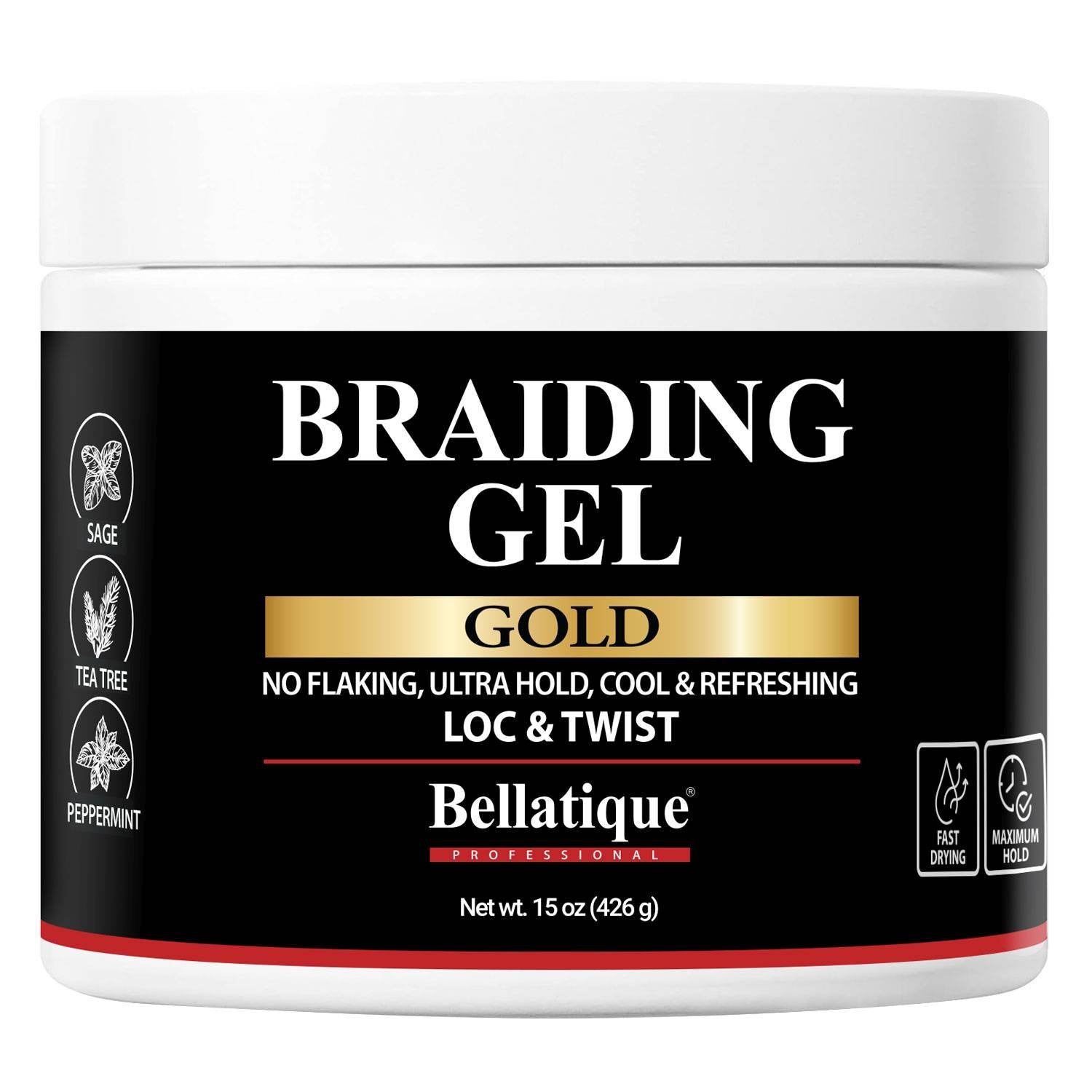 BELLATIQUE GOLD BRAIDING GEL 15 OZ