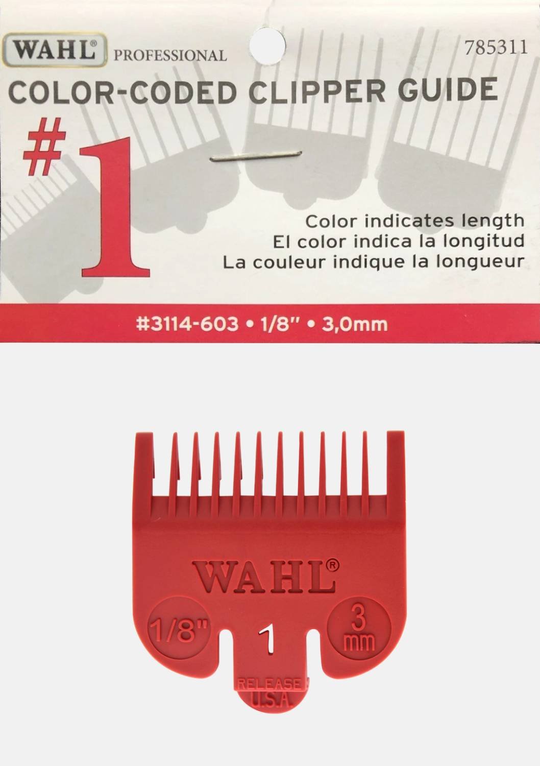 WAHL #1 NYLON CUTTING GUIDE [RED]