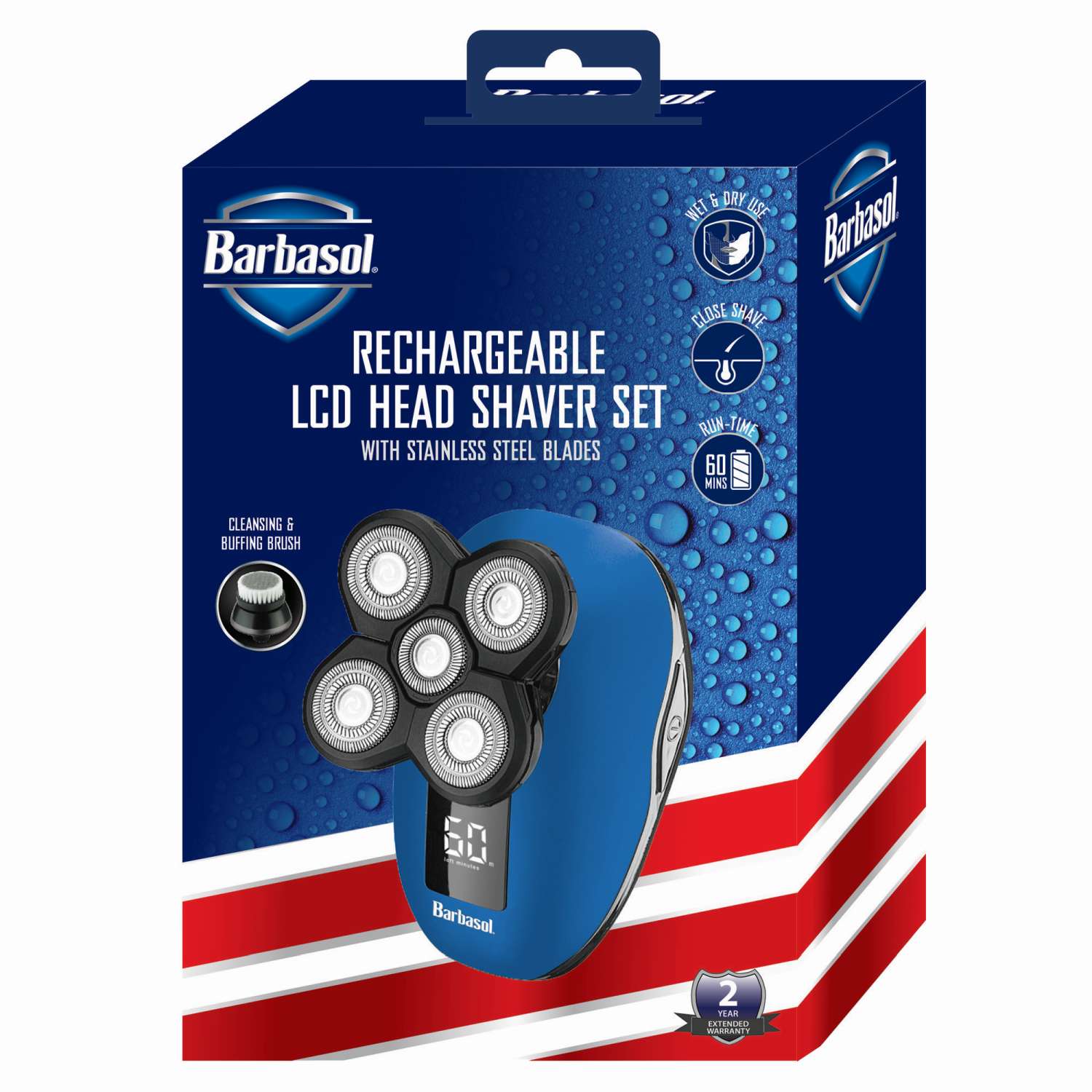 BARBASOL SHAVER LCD HEAD SHAVER SET